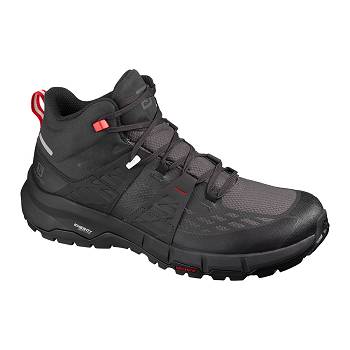 Salomon ODYSSEY MID GTX - Cierne Turistické Topánky Panske, S0243SK